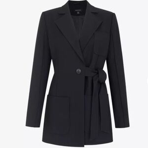 New Aligne Ferran Black tie waist jacket blazer sports coat workwear